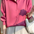 Fashion Loose Solid Color Turn - down Collar Simplicity - View 14 | SAMAG