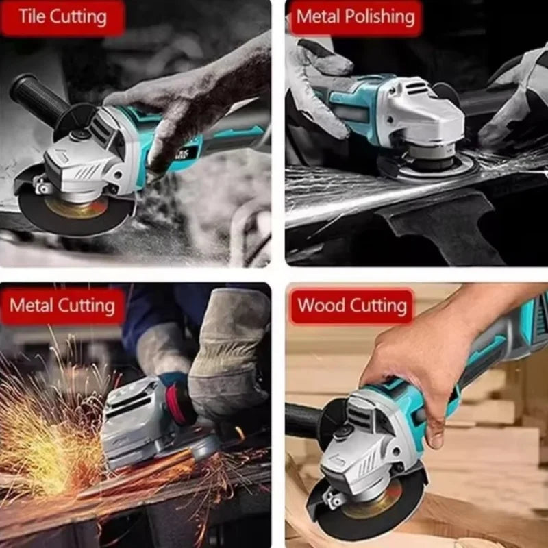 Makita DGA404 4 - Speed Brushless Angle Grinder 18V LXT Cordless Power Tool for 100mm/125mm Cutting - View 5 | SAMAG