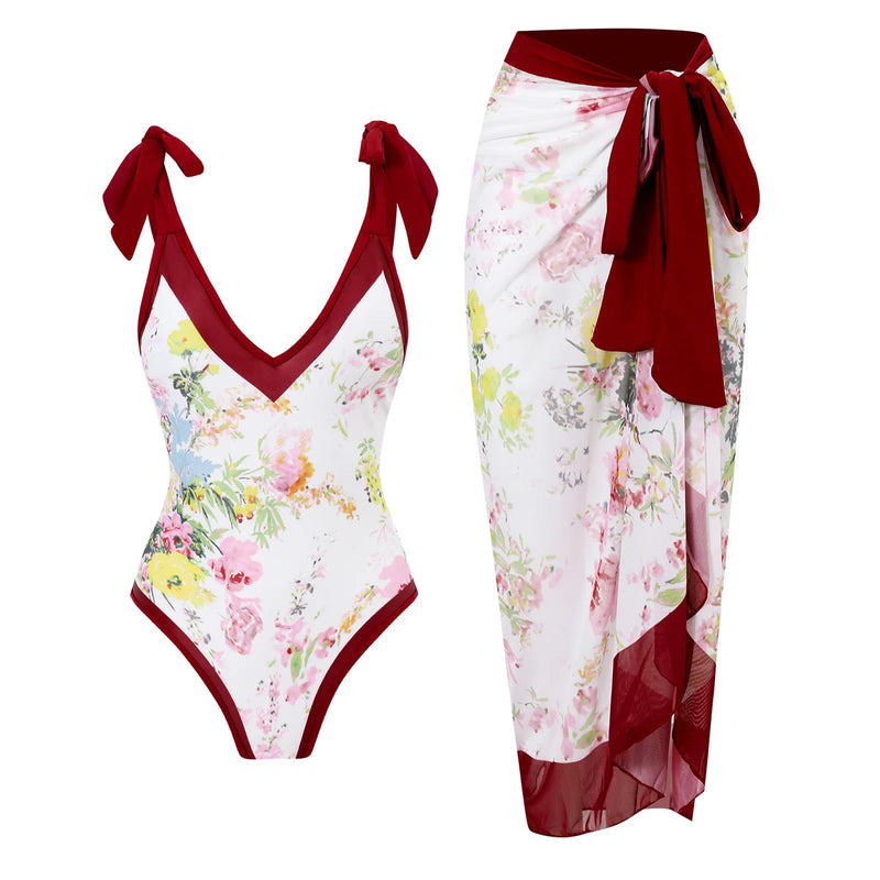 Fashion Women Cover Swimsuit Retro Print Gorgeous - Visuel 6 | SAMAG