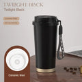 Large Capacity Ceramic Vacuum Flasks Reusable Double Wall Thermoses Stainless Steel Coffee Mug Insulated Cup Home Drinkware