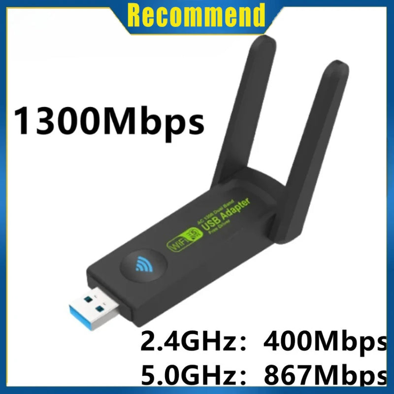 1300Mbps USB3.0 WiFi Adapter Dual Band 2.4G+5Ghz Wireless Dongle Antenna USB Ethernet Network Card - Visuel 7 | SAMAG