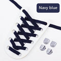 1Pair Elastic Laces Sneakers Tennis Flat Shoelaces No Tie Shoe Laces Without Ties Kids Adult 8mm Wide Shoelace Shoes Accessories