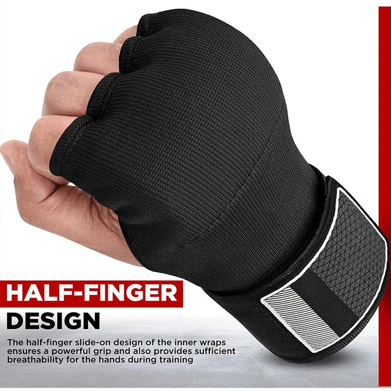 Boxing Hand Wrap Inner Gloves Half Finger Gel for Muay | SAMAG
