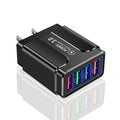 4 Ports Quick Charge 3.0 Wall Fast Charger Adapter Micro USB Fast Data Sync Charger Cable for Samsung Xiaomi Huawei Mobile Phone