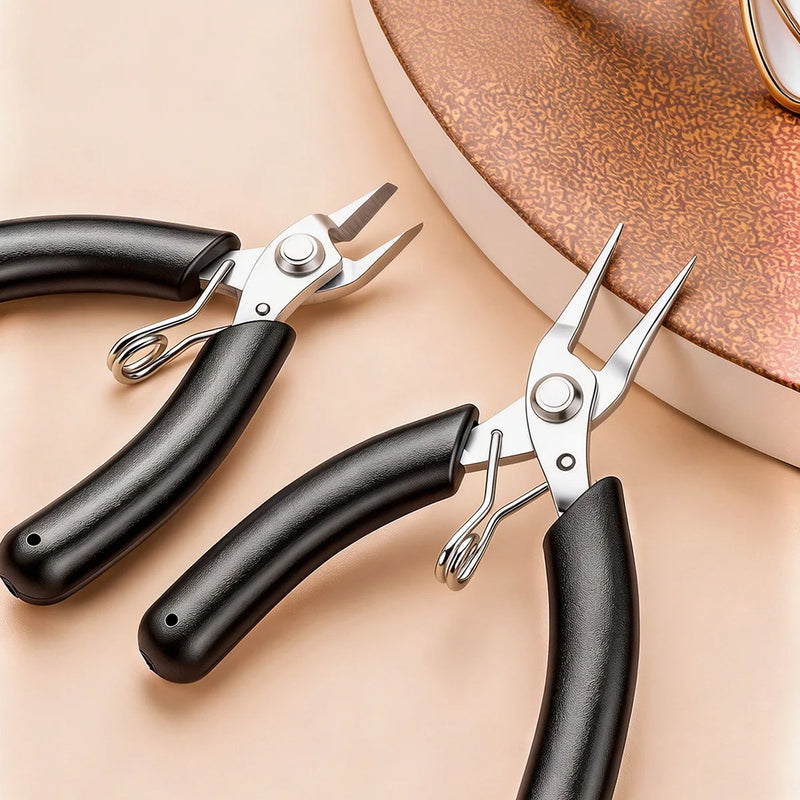 Stainless Steel Mini Needle Nose Pliers Curved Nose Pliers Jewelry Making Hand Tool Pliers for DIY Bracelet Jewelry Making Tools