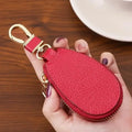 1PCS Leather Zipper Key Wallet Keychain Multifunctional Mini Purse Key Holder Case
