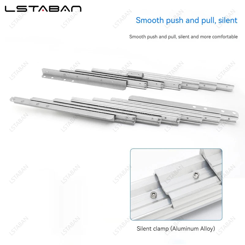 Hidden Folding Table Telescopic Guide Rails Aluminum - View 3 | SAMAG