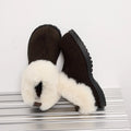2026 Autumn Winter New Women Round Toe Flannel Closed Toe Slippers Retro Platform Slippers Plush Warm Non Slip Outdoor Slides