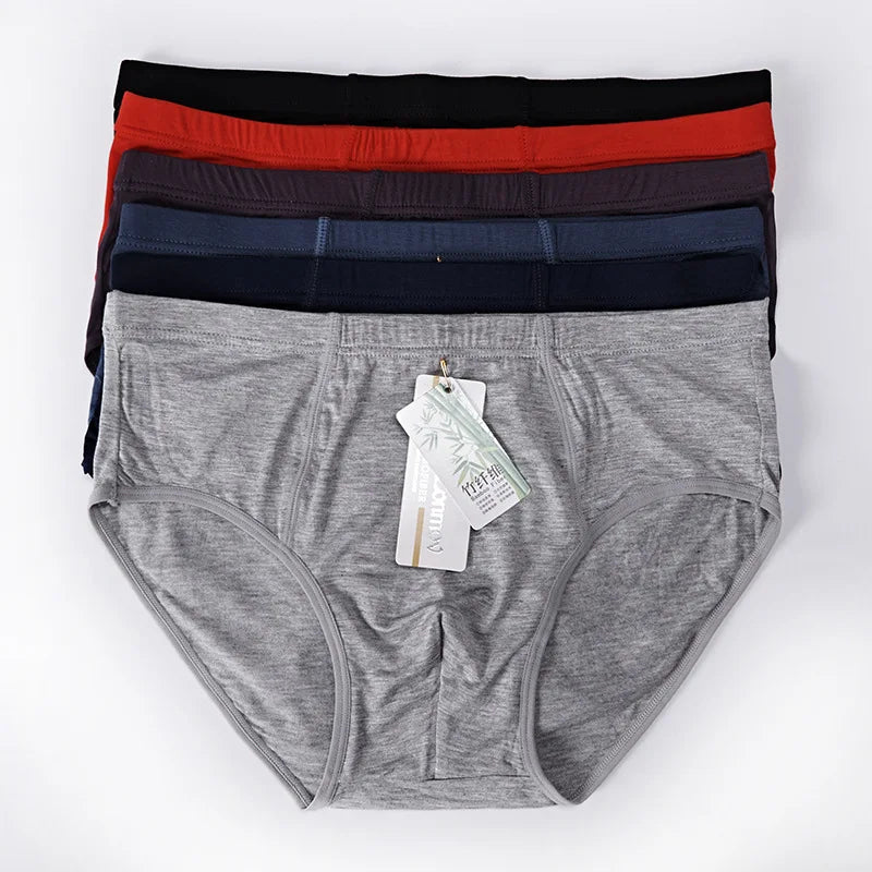 Top Qaulity ! Men Briefs Underwear Underpant Bamboo Fiber Brief 5pcs/lot  Free Shipping