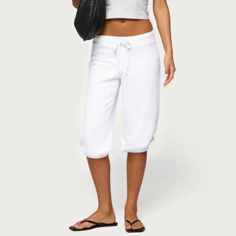 Women Sweatpants Capri Pants Casual Solid Elastic Waist - View 10 | SAMAG
