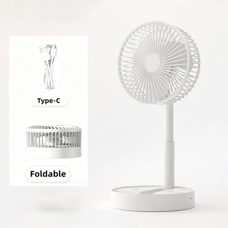 Mini Oscillating Fan Portable Battery-Operated Table Fan With 3 Speed Levels 6-inch Desk Fan Detachable Desk Fan For Home Office