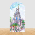 Fairy Tale Castle Butterfly Floral Arch Backdrop Cover Princess Girl Birthday Baby Shower Party Decor Photography Backgrounds