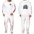 Spring Autumn Men I Am Hardstyle Logo Print Fashion Hooded Pullover Tracksuit+Leisure Drawstring Sweatpants - View 3 | SAMAG