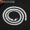 18K Gold 925 Sterling Silver 6mm Full Sideways Necklace 8/18/20/24 Inch Chain For Woman Men Fashion Wedding Engagement Jewelry