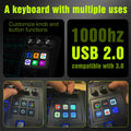 Mirabox K1 PRO Visual AI Keyboard LCD Mechanical Keyboard Macro Red Axis Wired Gaming Keyboard Detachable Cable RGB Backlight