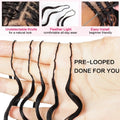 Ocean Wave Crochet Braids Miracle Knots Crochet Human Hair Pre-Separated Invisible Knotless Loose Deep Wave Feather Crochet Human Hair Bundles For Black Women Ocean Wave Humain Crochet Hair 16 To 26 Inch 60g/pcs 240g For A He
