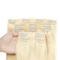 Clip in Hair Extensions 100% Real Human Hair, 12-24Inch 100-120g Clip in Extensions for Women, Invisible Straight Hair