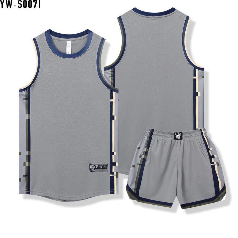 Basketball Jersey Adult Customize Quick-drying Training Uniform Shirt Sportswear Tracksuit Sport Suit Clothes Men Team Outfit