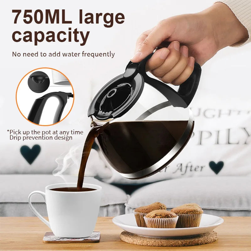 New American Coffee Machine Automatic 110v Drip Coffee Machine American Milk Tea Machine Coffee Pot