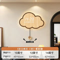 Cloud-Shaped Wall Clock LED Perpetual Calendar 2024 Motion-Sensor Silent Mechanism Long Battery Life