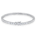 100% S925 Sterling Silver 2-6mm Real Moissanite Tennis Bracelet for Women Wedding Jewelry Christmas Exquisite Gift