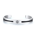 Men Bangle, Enemal Viking Logo Cuff Bracelet For Gentleman, Stainless Steel Minimalist - Visuel 9 | SAMAG