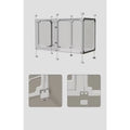 DIY Dog Playpen Puppy Cat Rabbit Ferret Transparent Pet Pen Easy Assemble Whelp Crate Kennel Cage Enclosure with Wheels