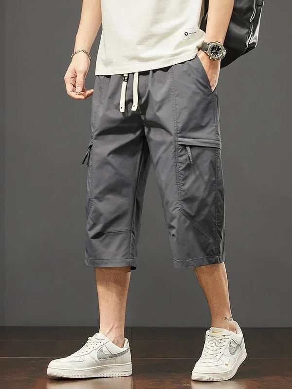 Cargo Shorts Men Working Cropped Pants Summer New Thin Casual Loose Sports Shorts Bermudas Fashion Casual Man Shorts