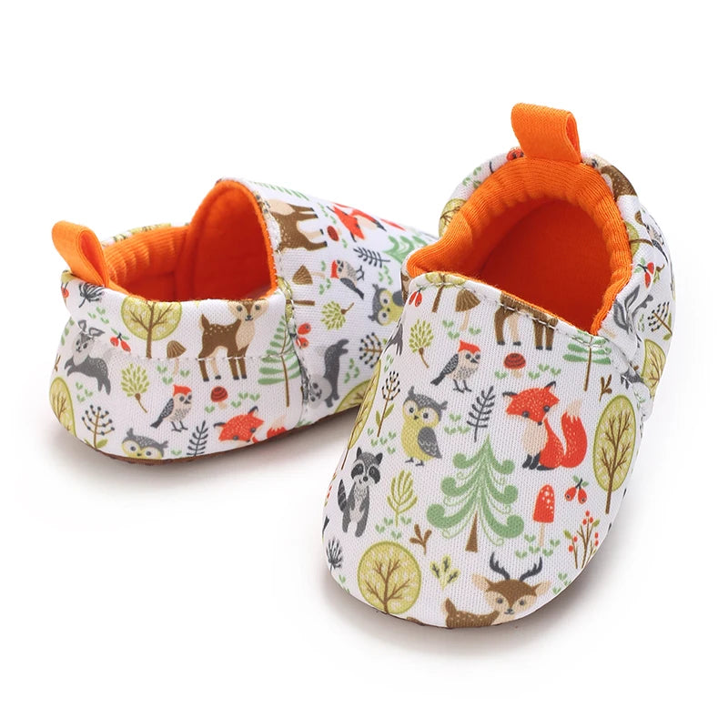 0-1Year Fashion Casual Shoes CartoonBaby Shoes Newborn Boy Girl First Walker Cute Spring and Autumn Pure Cotton Warm Soft Bottom