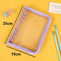 A5 Binder Cute Transparent Binder Notebook Filing Cabinet A5 Ring Pockets Leaf Filing Cabinet A5 Macaron Binder HYJ02