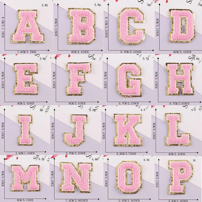 On Clothing Towel English Alphabet Decoration DIY Applique Accessories Patches Clothing Badges Clothes Embroidery Appliques