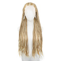Ombre Grey Box Braided Wigs Braids For Black Women 26Inch Long Crochet Braids Synthetic Hair Wig Dark Roots 13x3 Lace Front Wig