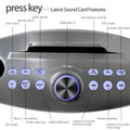 SDRD Sd306plus 30W Home Theater Sound PA System Portable Bluetooth Speakers With Two Wireless Microphones Set TV Karaoke Player