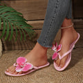 Women's 2026 New Resort Style Lightweight Non-slip Casual Flip-flops Summer Floral Decoration Comfortable Non-slip Flip-flops