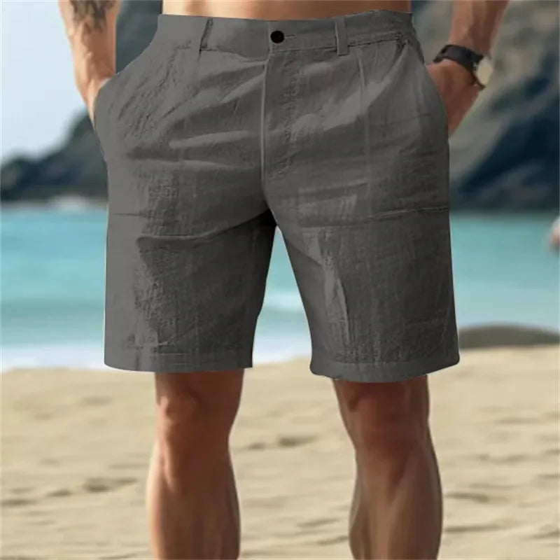 Men's Cotton Linen shorts Pants Male Summer Breathable | SAMAG