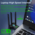 1300Mbps WiFi USB Adapter Dual Band 2.4G+5.8G Driver - free 4 Antennas 3.0 High - Speed Wireless Card - Visuel 2 | SAMAG