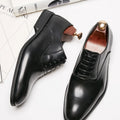 New 2026 Pointed Toe British Style Business Formal Leather Shoes Men's Buckle Casual Gentleman Office Wedding Oxford Shoes