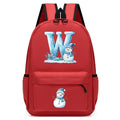 Xmas Snowman Alphabet A-Z Print Backpack for Toddler Girls Boys Schoolbag Holiday Lightweight Kindergarten Kid Daily School Bag
