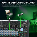 Audio Mixer CT 8 Channel Sound Board Mixing Console Audio Interface PC USB Bluetooth Phantom Digital Effect DJ Live Studio Stage