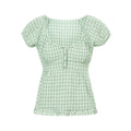 Y2K Fairy Grunge Crop Top for Women Short Sleeve Lace Patchwork T-Shirt Aesthetic Slim Fit Cute Babydoll Top Tees
