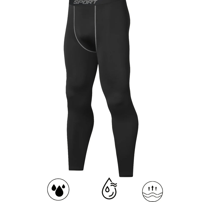 Men's fitness suit, sports breathable training quick drying underwear suit, compression comfort warm suit