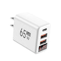 3 Ports 65W USB Charger Fast Charging Mobile Phone Power Adapter EU/US/UK Plug QC3.0 Type C Charger For iPhone Samsung Xiaomi