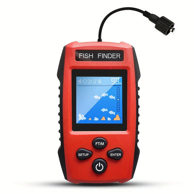 Color LCD Fish Finder Wired Sonar Transducer with Deeper | SAMAG