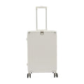 NEWEST White Large Expandable Checked Luggage, PC Hard Shell Suitcase, Top Opening Rolling Travel Suitcases with Spinner Wheels & TSA Lock