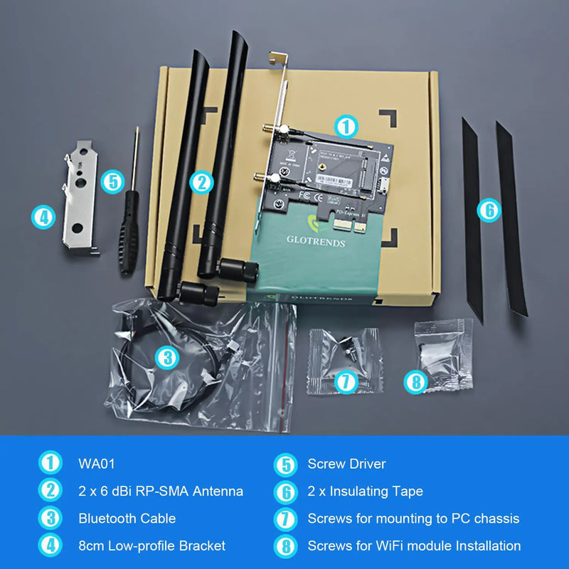 M.2 E Key to PCIe WiFi Adapter for M.2 4/5/6/6e/7/Coral TPU Module - Visuel 6 | SAMAG