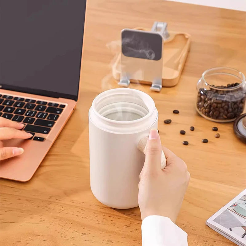 Thermo Mug Ceramic Liner with Handle Tea infuser 420ML 14OZ Office Cup Coffee Tumbler insulated Flask Water Bottle termos Inner
