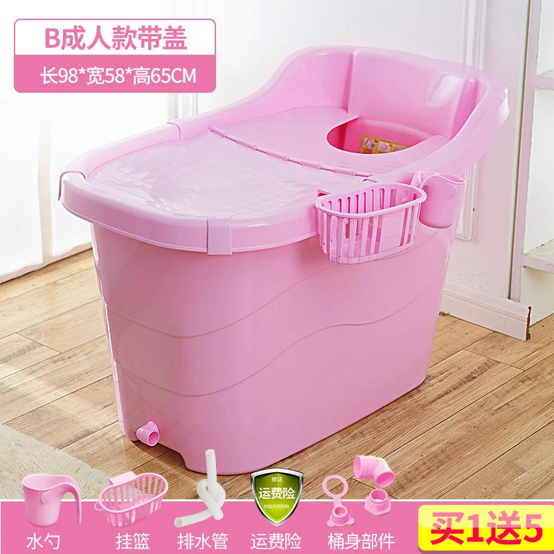 Extra Large Adult Bathtub Thickened Soaking Tub Portable Bath Tub for Adults Big Deep Bathtub Home Spa Bathing Tub