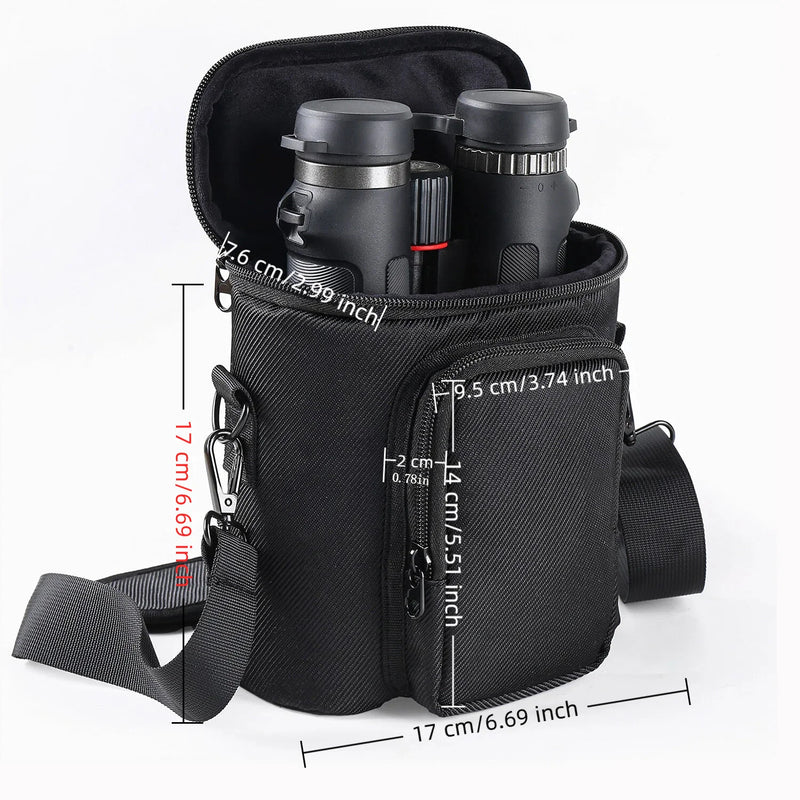 Compact Outdoor Binoculars Shoulder Bag Crossbody Camera Organizer with Wear-Resistant Adjustable Straps for Easy Carry