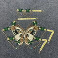 Women's Butterfly Embroidered Top Crystal Chain - View 11 | SAMAG