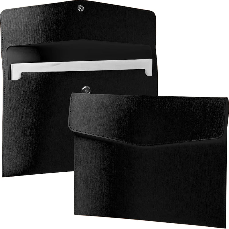 A4 Portable File Storage Bag Durable PU Material Expandable Folder - Popular File Storage Manager